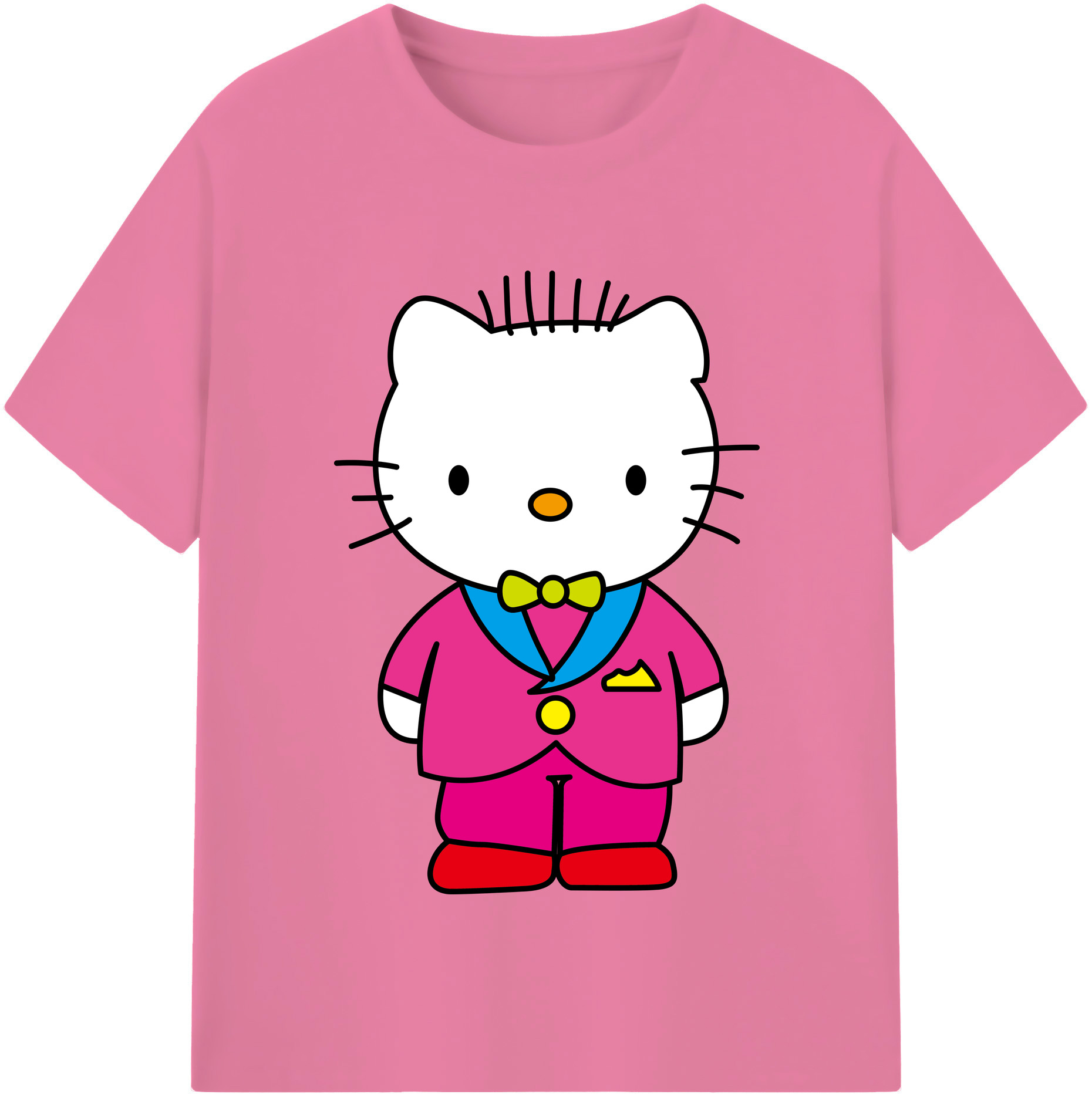 （画像用） Hello Kitty ハローキティ 綿100％半袖Tシャツ（フロントプリント）